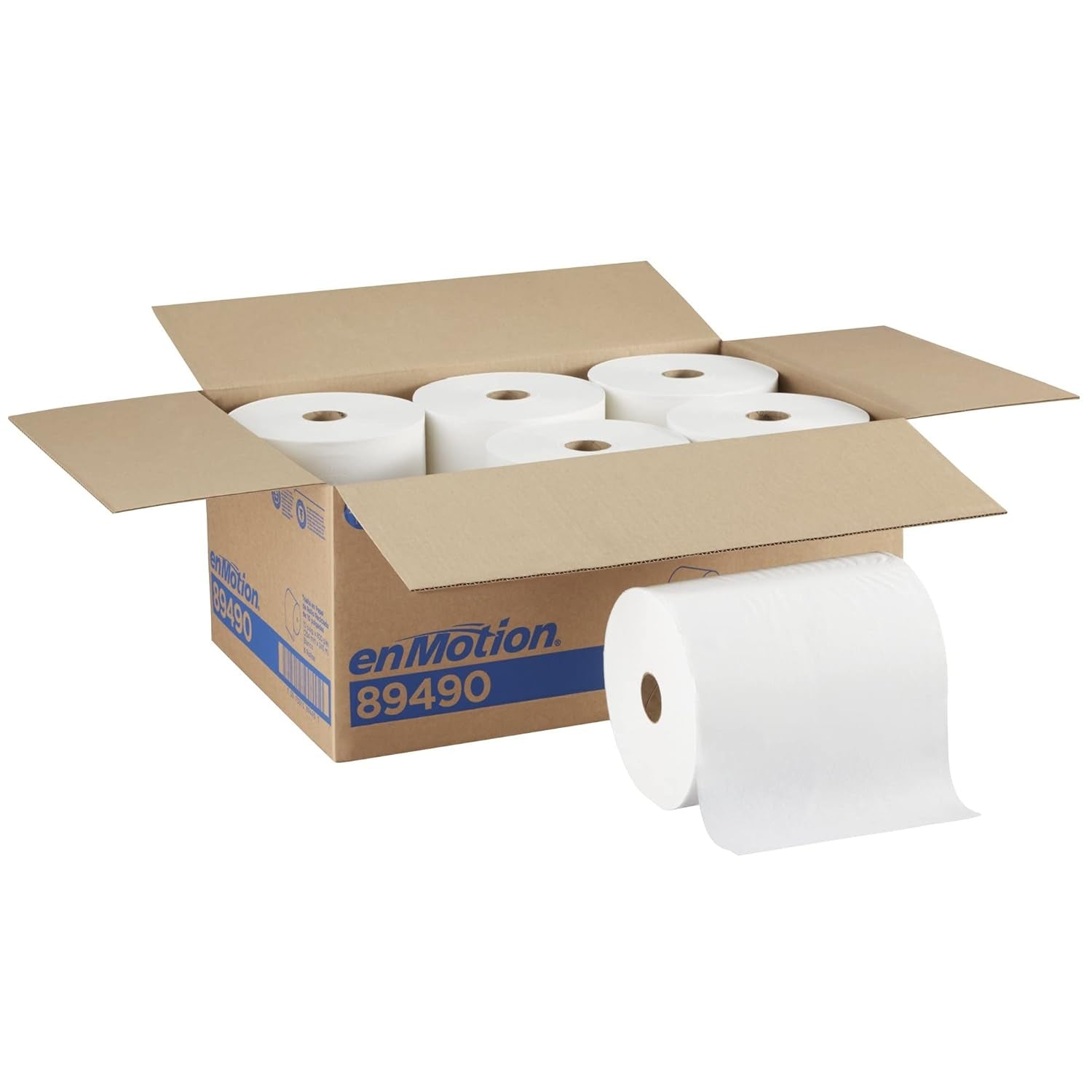 Enmotion 10" Recycled Paper Towel Rolls by GP PRO, White, 800 Feet per Roll, 6 Bulk Paper Towel Rolls per Case, 89490