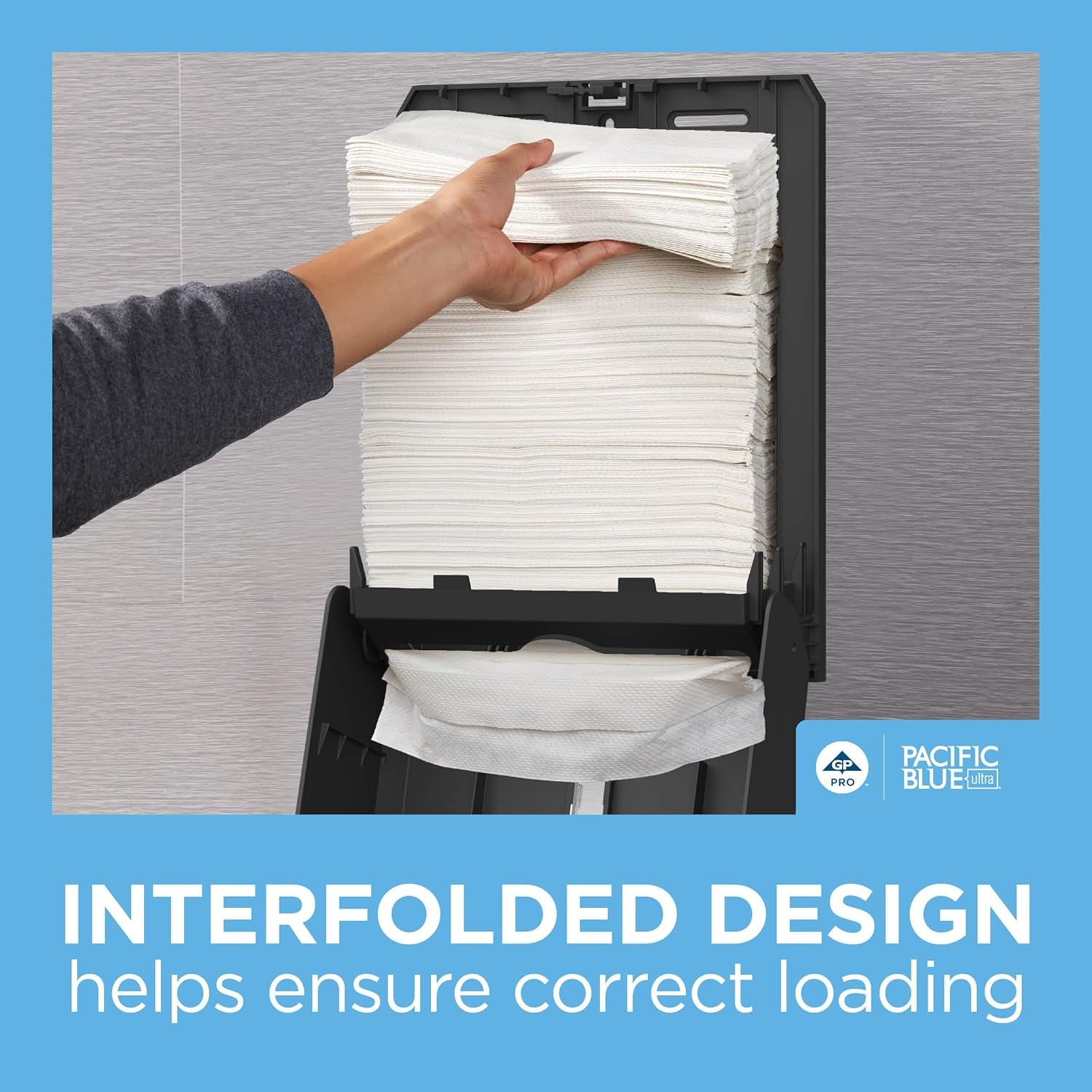 Pacific Blue Ultra Big Z-Fold Paper Towels by GP PRO (), White, 20887, 220 Paper Towels per Pack, 10 Packs per Case (2200 Total), 10.20'' X 10.80