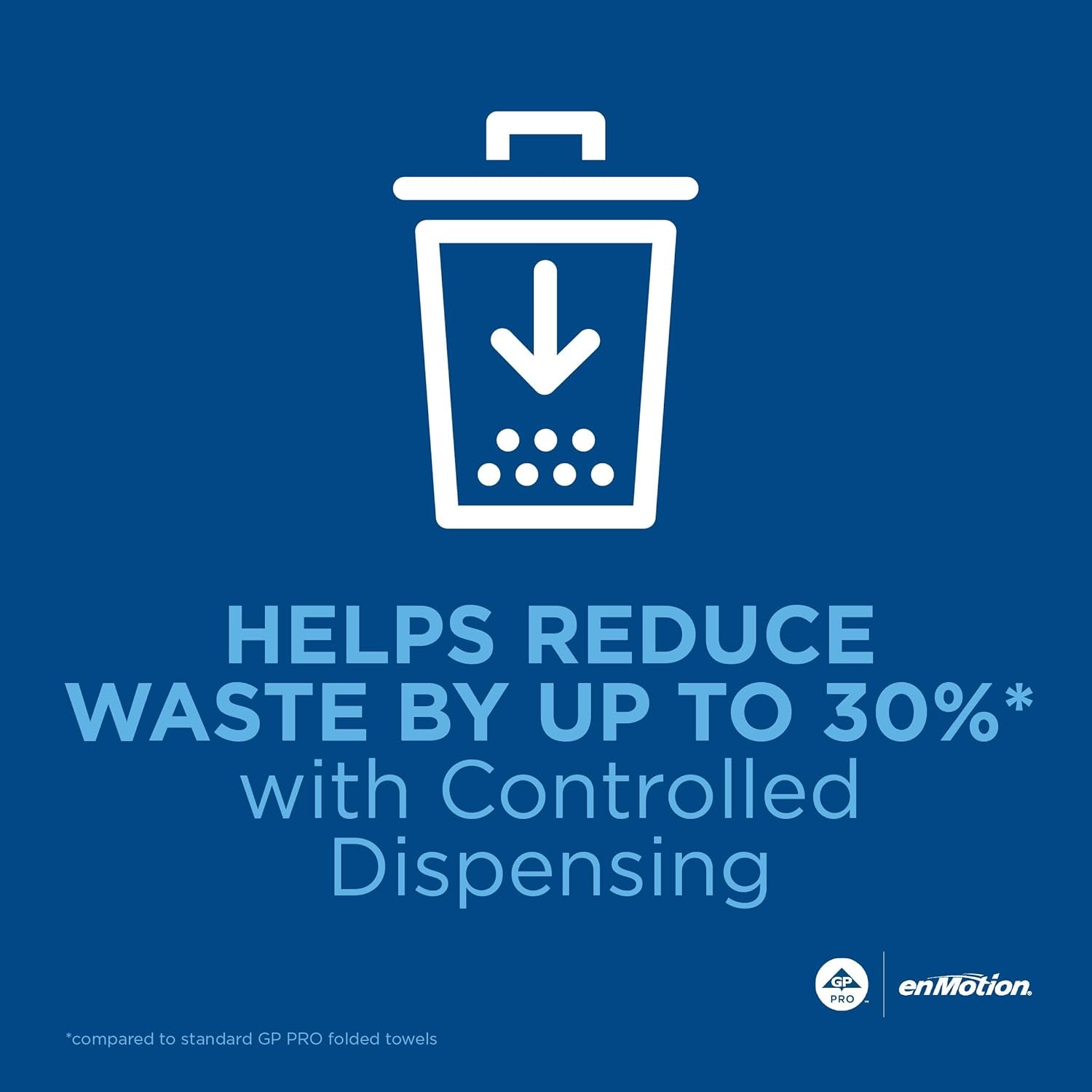 Enmotion Flex 8" Paper Towel Rolls by GP PRO, White, 550 Feet per Roll, 6 Bulk Paper Towel Rolls per Case, 89720