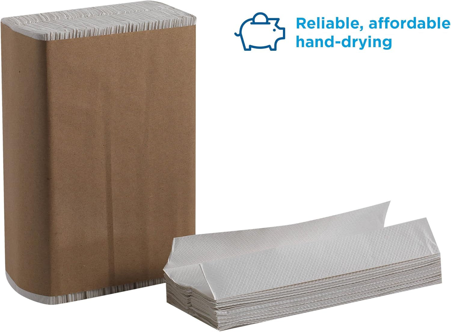 Pacific Blue Basic, 1-Ply C-Fold Paper Towels by GP PRO, White, 20603, 2,400 Towels/Pack,10 Packs/Case