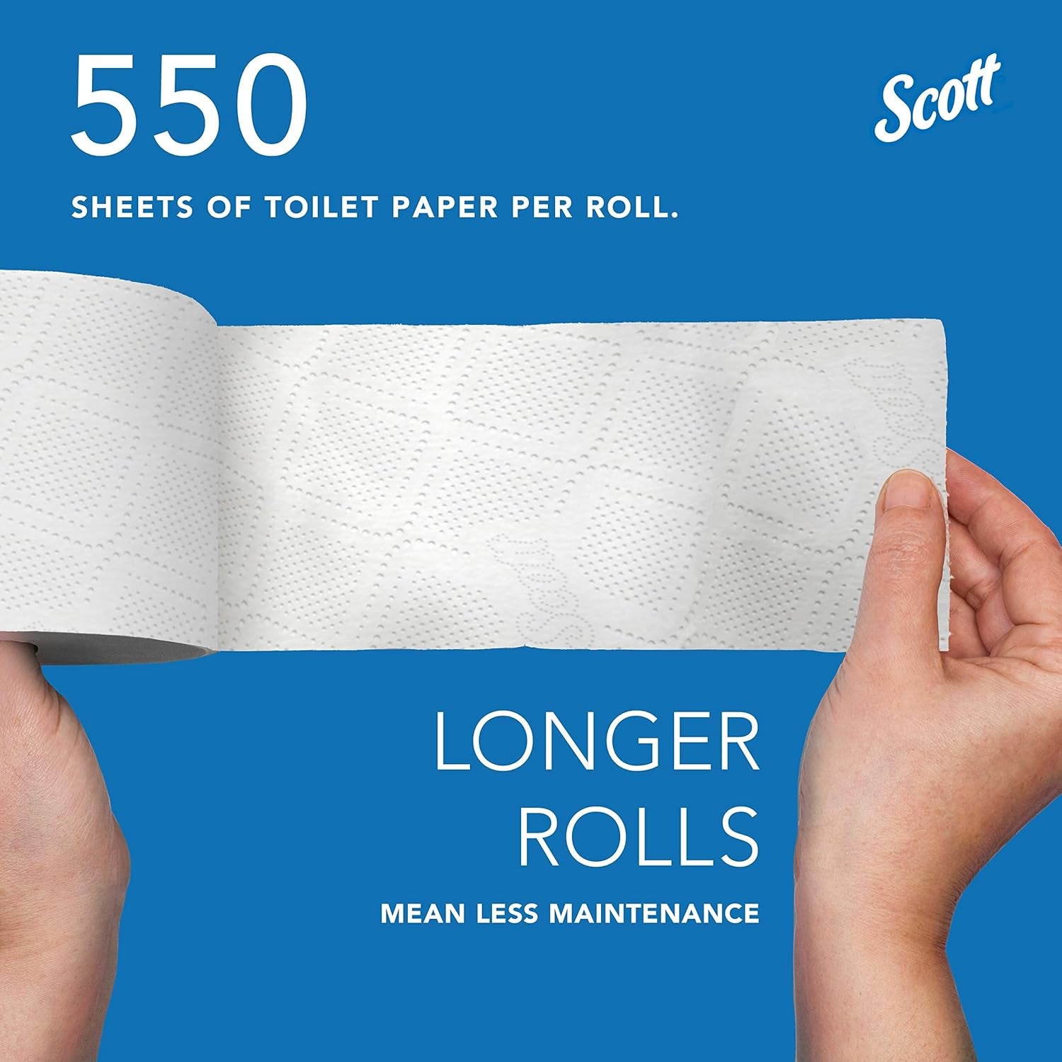 Standard Roll Bulk Toilet Paper (04460), 2-Ply, Elevated Design, White, Individually Wrapped (80 Rolls of 550 Sheets, 44,000 Sheet Total)