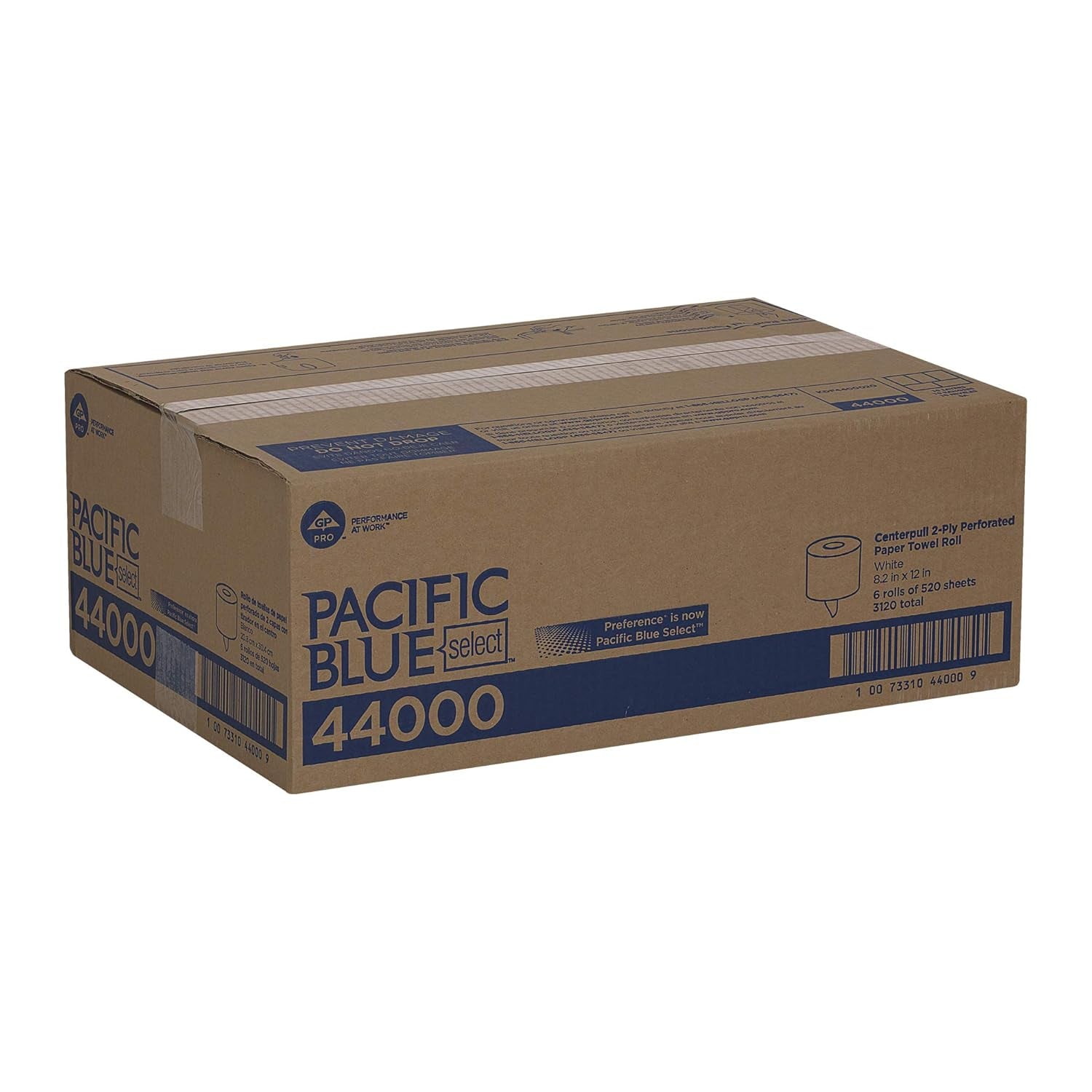 Pacific Blue Select Centerpull 2-Ply Paper Towels (Previously Branded Preference) by GP PRO (), White, 44000, 520 Sheets per Roll, 6 Rolls per Case