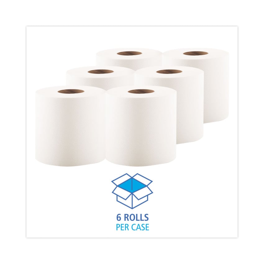 Boardwalk® Center-Pull Paper Hand Towels, 2-Ply, 500-ft., 6 Rolls (BWK6400)