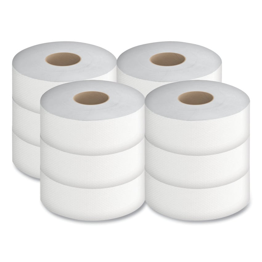 GEN® Jumbo Toilet Paper, 2-Ply, 800-ft., 12 Rolls (GENJRT2PLY)