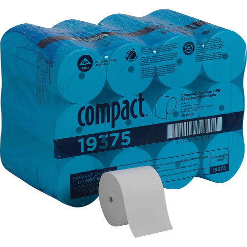 Compact® Coreless Toilet Paper, 2-Ply, 1000 Sheets, 36 Rolls (19375)