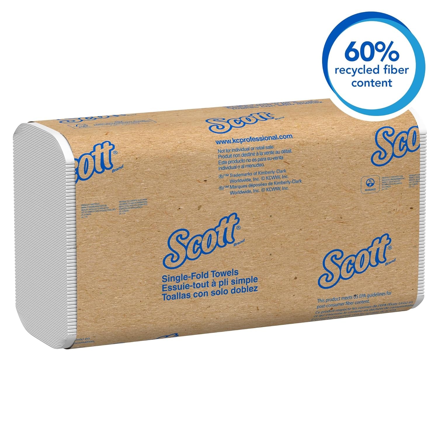 Essential Single-Fold Paper Towels, Bulk (01700), White (250 Sheets/Pack, 16 Packs/Case, 4,000 Sheet Total)