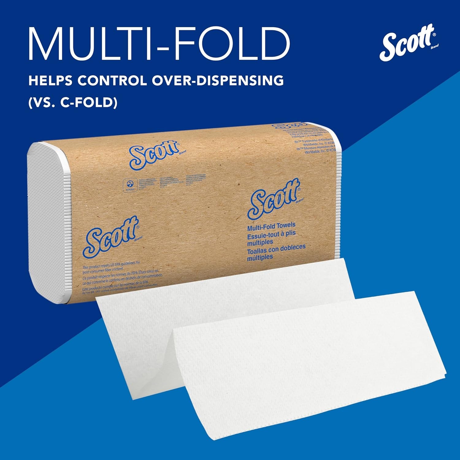 Universal Multifold Paper Towels, Bulk (01804), Absorbency Pockets, White, 9.2'X9.4' Towel, Compressed (250 Sheets/Pack, 16 Packs/Case, 4,000 Sheet Total)