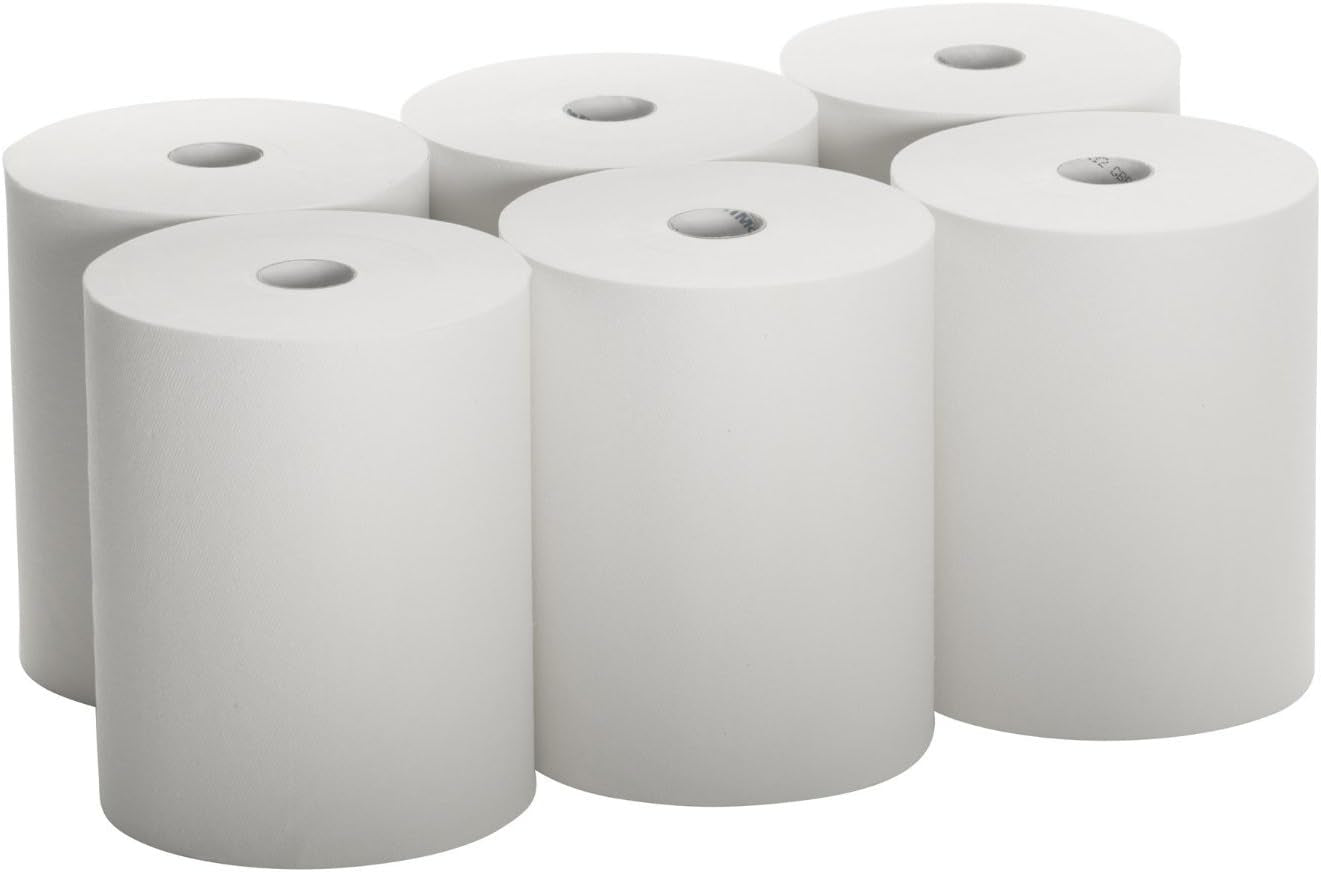 800 Ft, TAD High Capacity Paper Towel Rolls, 10" X 800' Roll, White, 6 Rolls