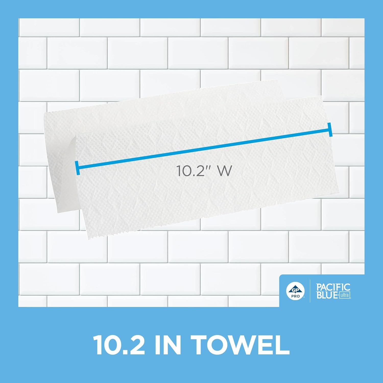 Pacific Blue Ultra Big Z-Fold Paper Towels by GP PRO (), White, 20887, 220 Paper Towels per Pack, 10 Packs per Case (2200 Total), 10.20'' X 10.80