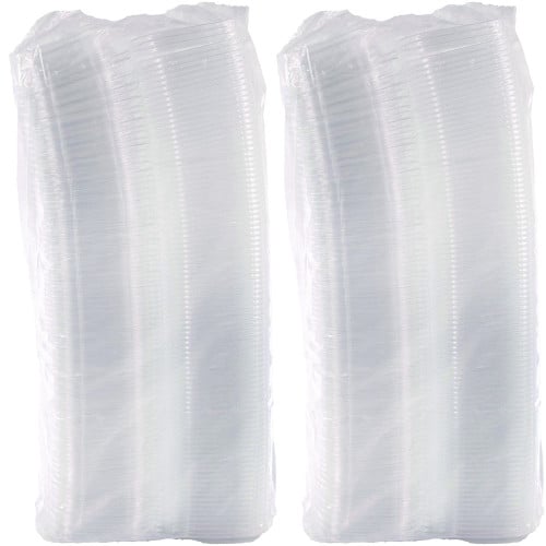 Dart ClearPac SafeSeal Tamper-Resistant/Evident Containers, Flat Lid, 8 oz, 4.9 x 1.4 x 5.5, Clear, Plastic, 100/Bag, 2 Bags/CT (CH8DEF)