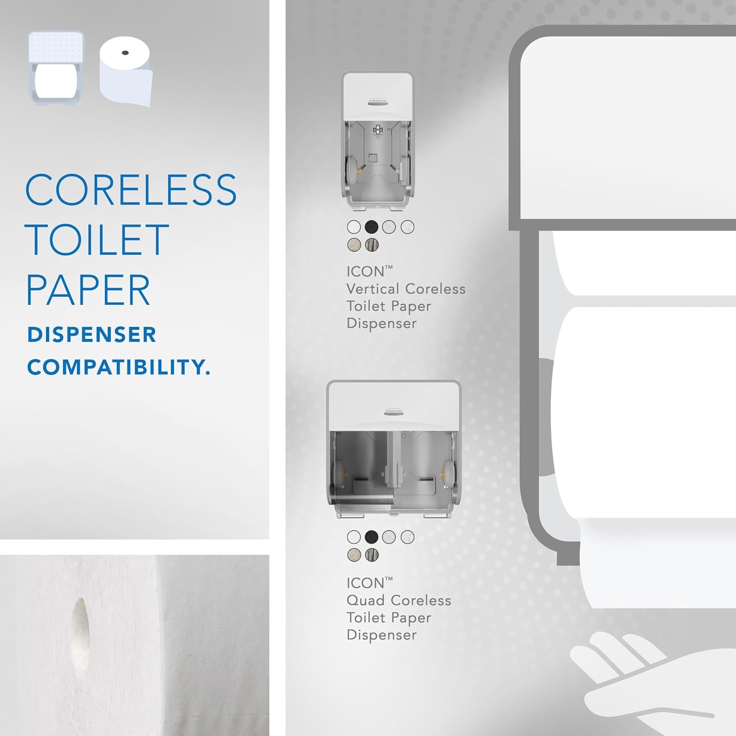 Essential Coreless High-Capacity Standard Roll Toilet Paper, Bulk (04007), 2-Ply, White (36 Rolls of 1,000 Sheets, 36,000 Sheet Total)
