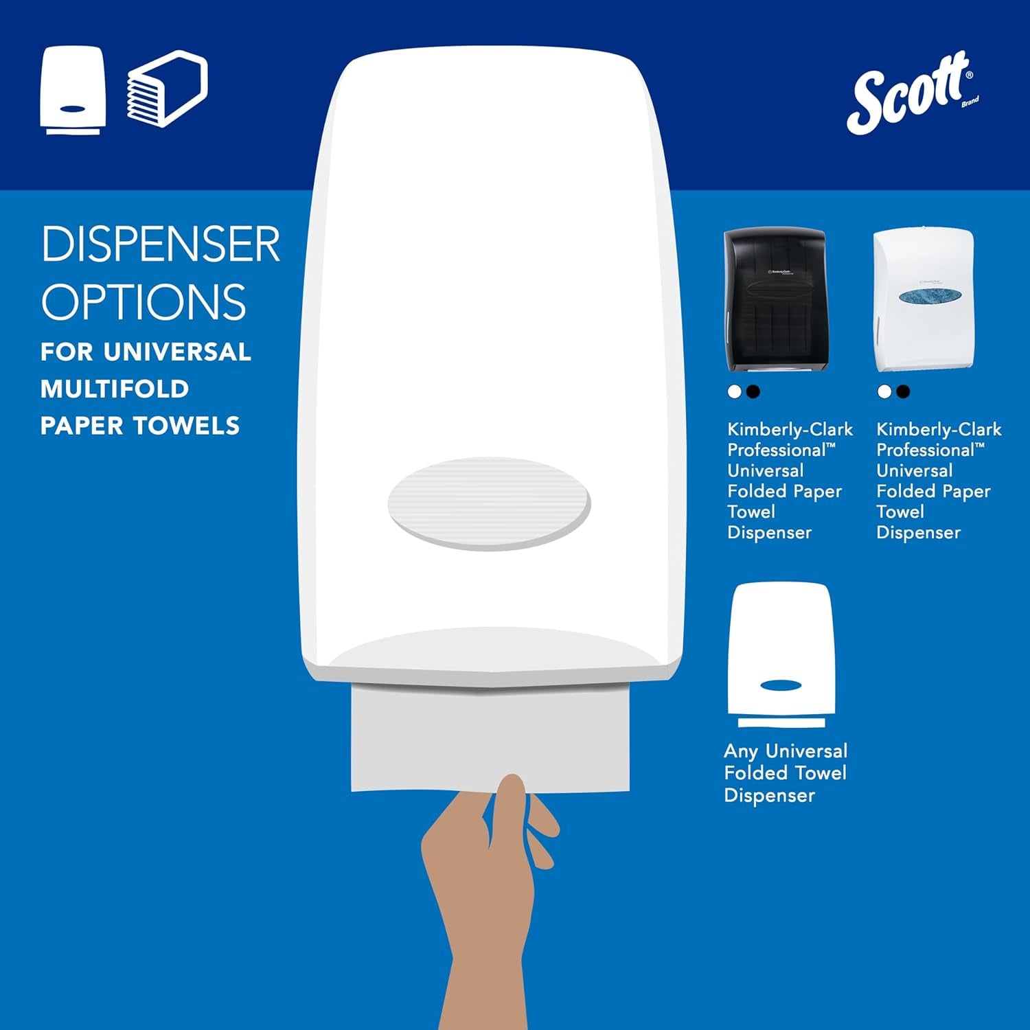 Universal Multifold Paper Towels, Bulk (01804), Absorbency Pockets, White, 9.2'X9.4' Towel, Compressed (250 Sheets/Pack, 16 Packs/Case, 4,000 Sheet Total)