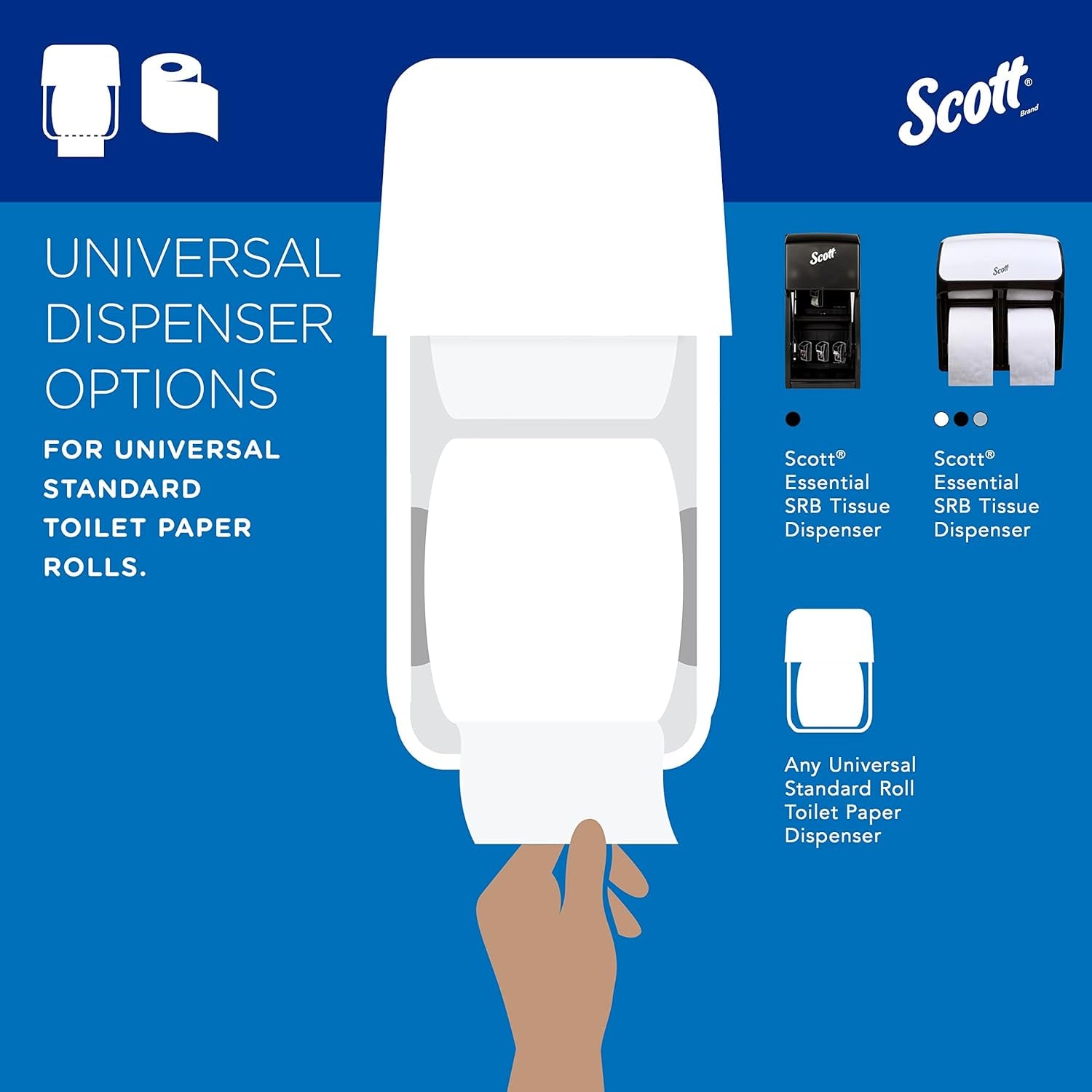 Standard Roll Bulk Toilet Paper (04460), 2-Ply, Elevated Design, White, Individually Wrapped (80 Rolls of 550 Sheets, 44,000 Sheet Total)