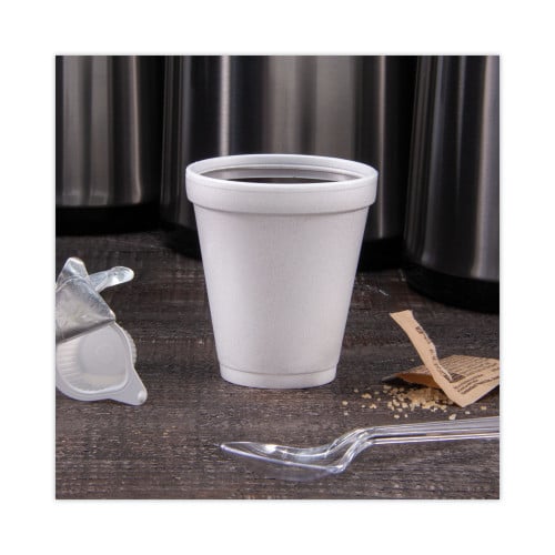 Dart Foam Drink Cups, 8 oz, White, 25/Pack (8J8BG)