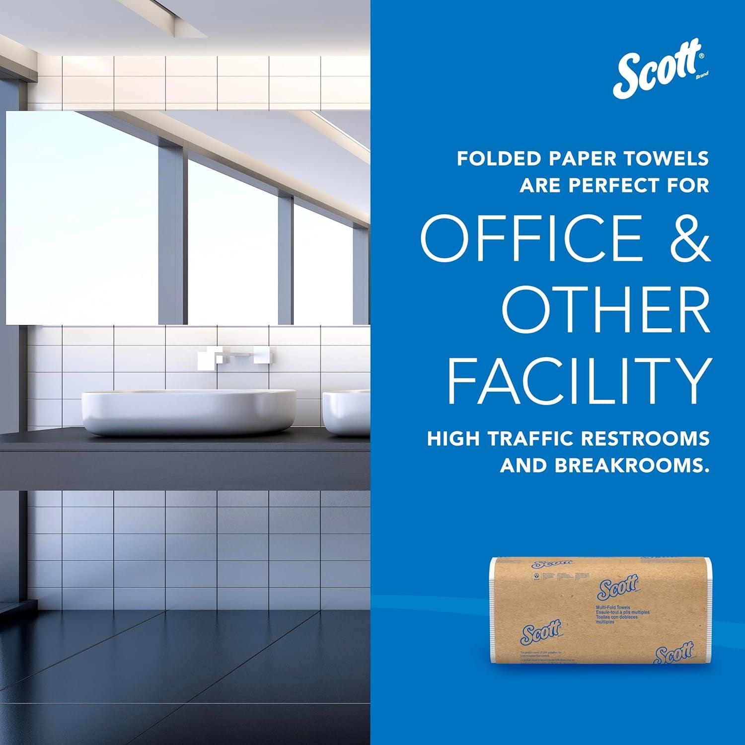 Universal Multifold Paper Towels, Bulk (01804), Absorbency Pockets, White, 9.2'X9.4' Towel, Compressed (250 Sheets/Pack, 16 Packs/Case, 4,000 Sheet Total)