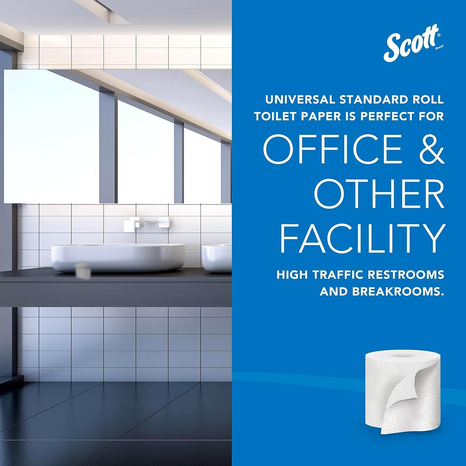 Standard Roll Bulk Toilet Paper (04460), 2-Ply, Elevated Design, White, Individually Wrapped (80 Rolls of 550 Sheets, 44,000 Sheet Total)